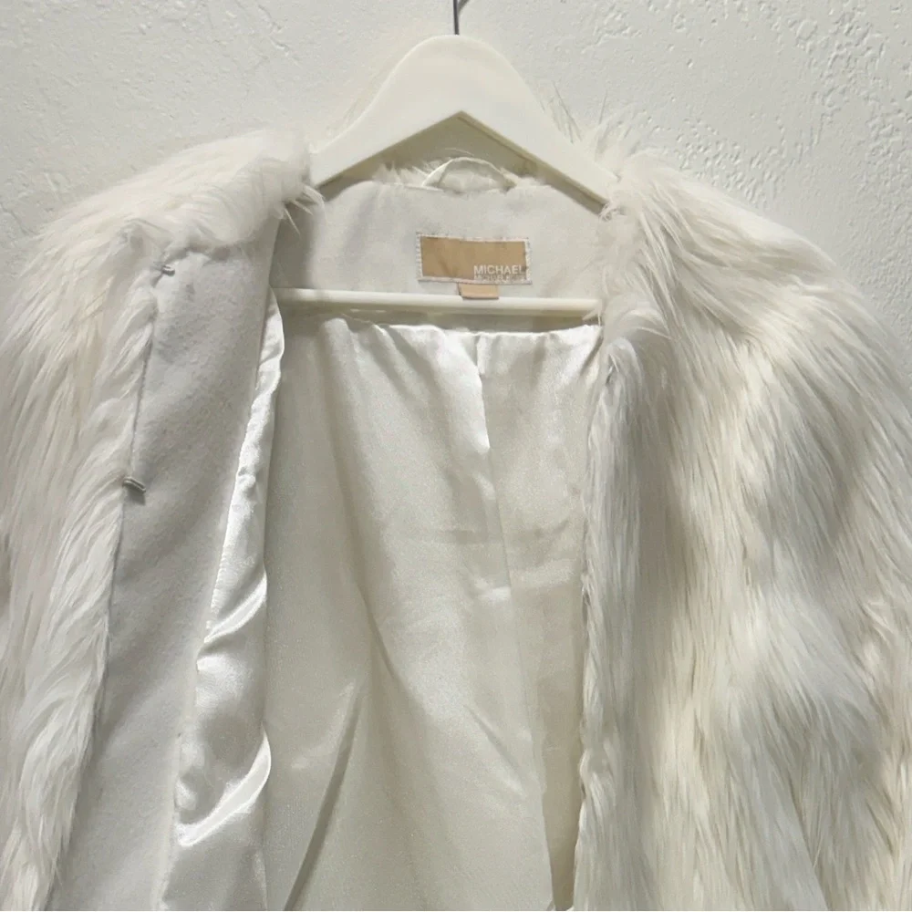 NWOT Michael Kors Dip-Dye Teddy Faux Fur Jacket - Medium - Picture 2 of 13
